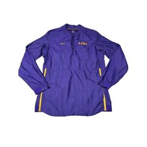 Nike LSU Tigers Dri Fit Jacket Full Zip Purple Yellow‎ Size Small Men’s #AB15-1